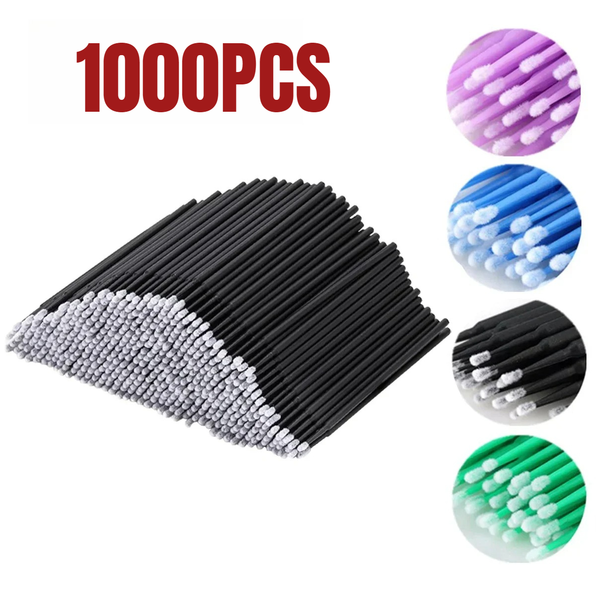 Eyelash Extension Remover - 1000/500 adet kirpik temizleme fırçası son
