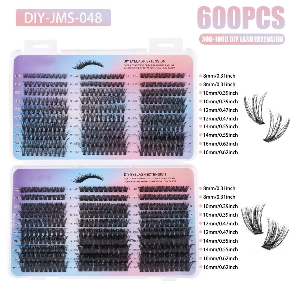 Eyelash Extension Wispy - Yeni Yapışkanlı ve Sızdırmaz Takma Kirpikler,