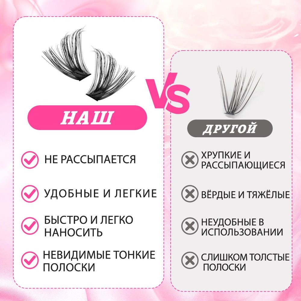 Eyelash Extension Wispy - Doğal Görünümlü Takma Kirpikler, Sık ve