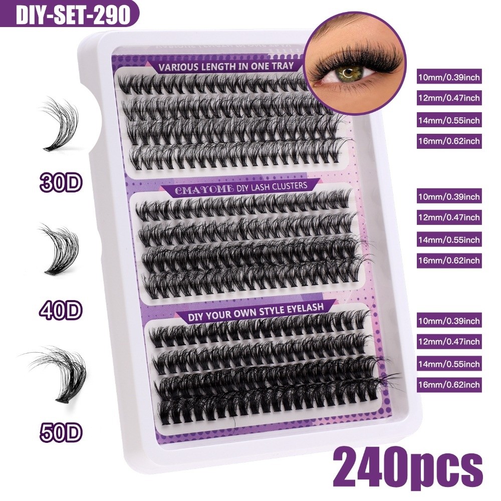 Eyelash Extension Wispy - Doğal Görünümlü Takma Kirpikler, Sık ve