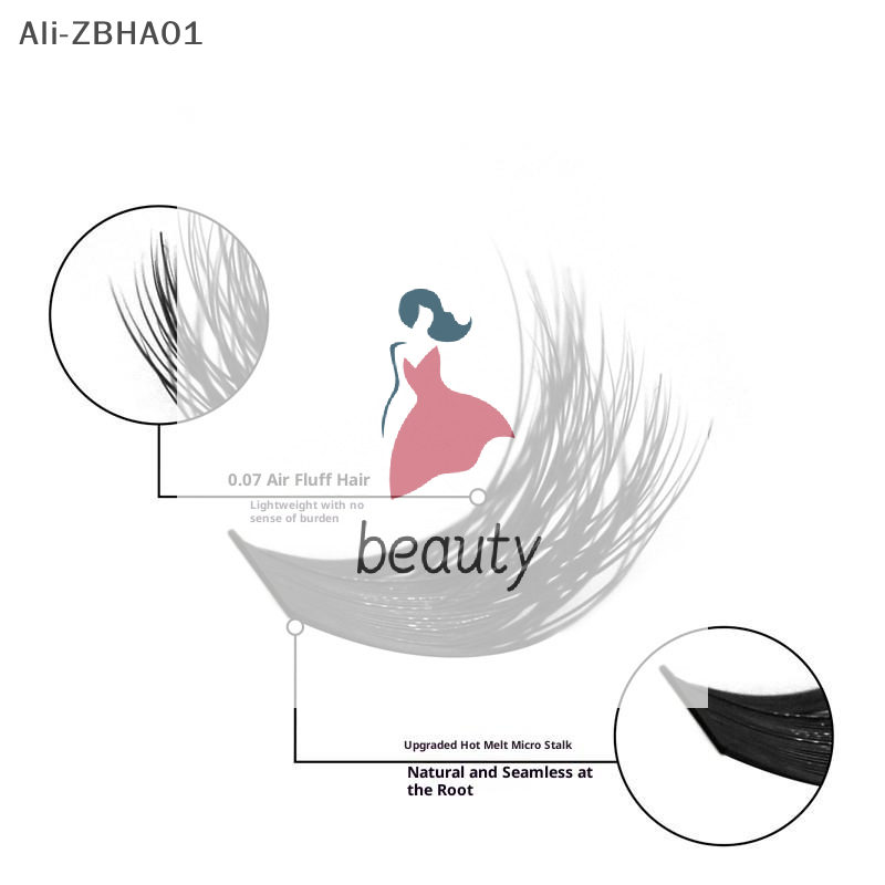 Eyelash Extension Wispy - 3D Takma Kirpikler, Hafif Kirpik Uzatma,